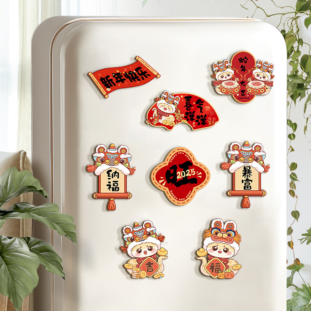 Spring Festival Magnetic Refrigerator Stickers Mini Cartoon Home New ...