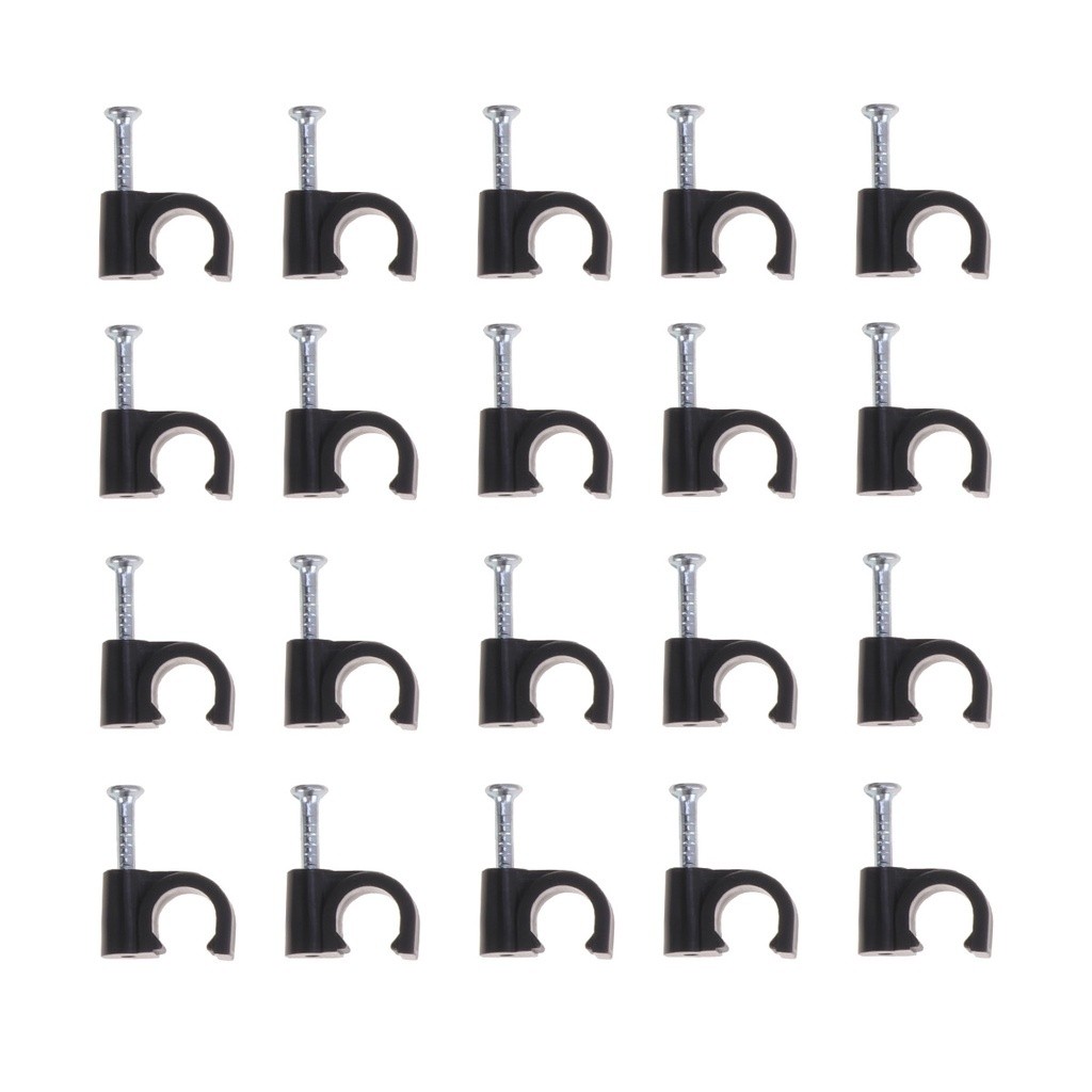 Ready Stock 100pcs Plastic Cable Clip Wire Cord Fastener Telephone Line ...