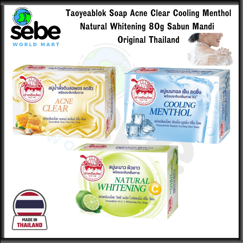 Taoyeablok Soap Acne Clear Cooling Menthol Natural Whitening 80g Sabun ...