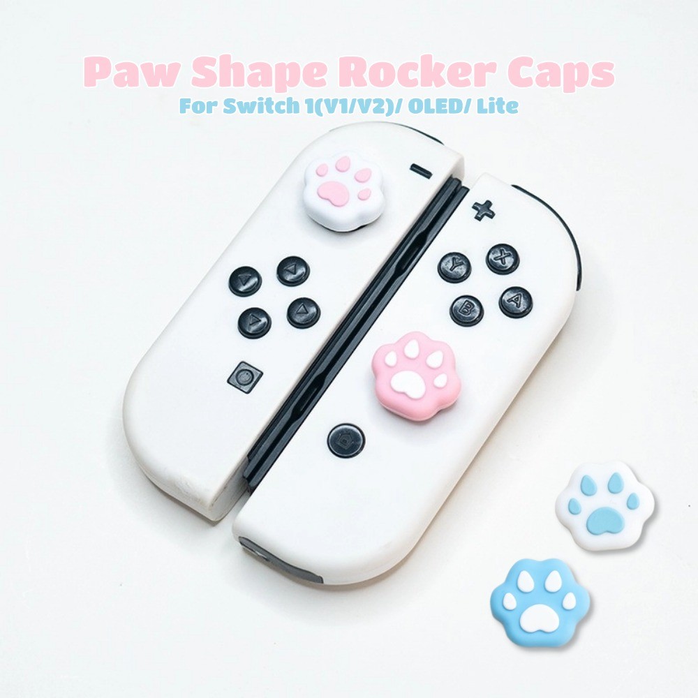 Paw Shape Switch Rocker Caps 1 Box (4 pcs) for Nintendo Switch 1/ OLED ...
