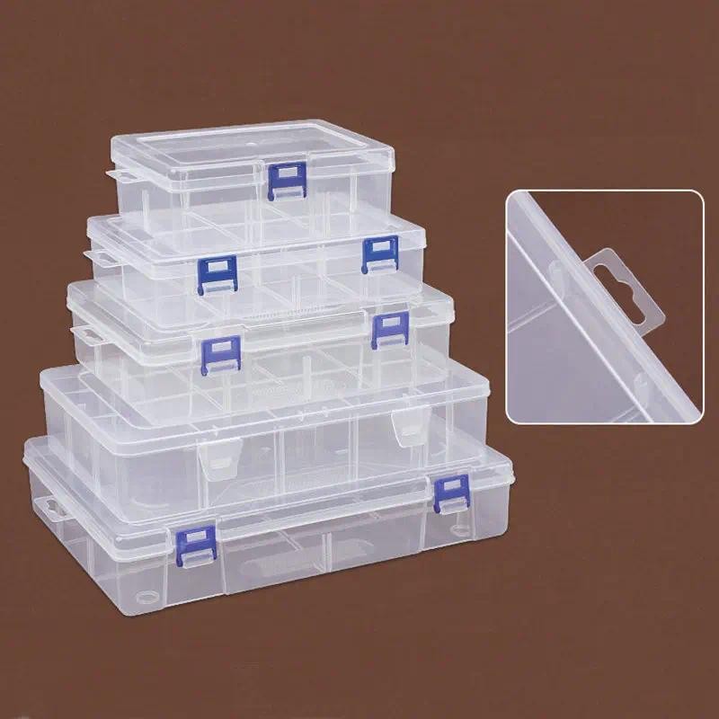 Plastic Storage Containers Box with Lid Big Capacity Clear Rectangle ...