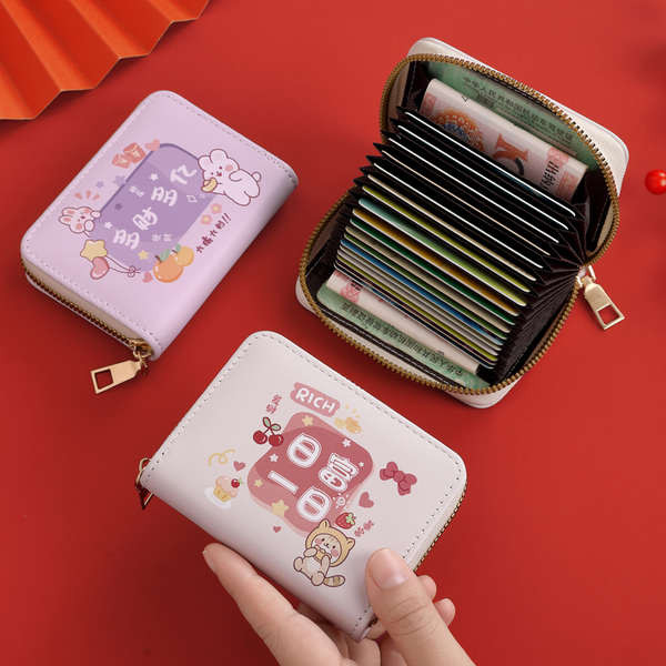 card holder card holder wallet Beg kad kartun, beg ID wanita, kapasiti ...