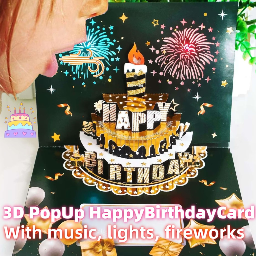 Thrymme 60th Birthday Card For Women, 3D Pop-Up Happy 60th Birthday Card, Heartfelt