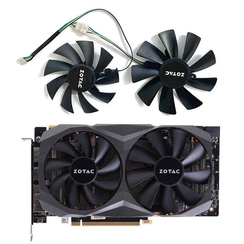 APISTEK Replacement Fan For ZOTAC GTX 1070 Ti / 1080 / 1080 Ti MINI – 4Pin 12V – Model GA92S2H / GAA8S2U – NI109