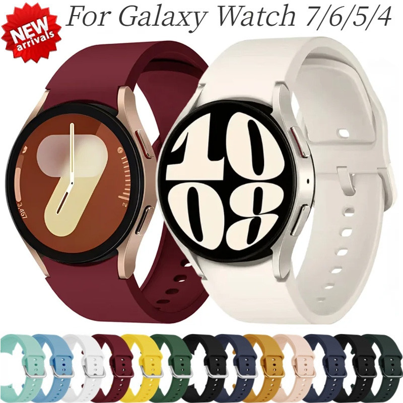For Galaxy Watch FE 7 40 44mm No Gaps Silicone Bracelet Watch 5 pro ...