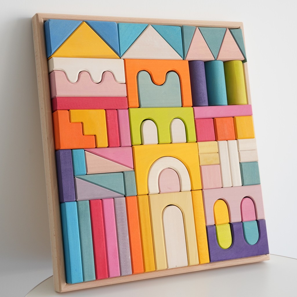 Soaked Coloring Large Size sk Castle Building Blocks Stacked High Color ...