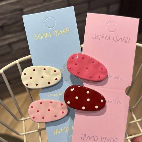 penyepit rambut 发夹 Titik polka ringkas Jepun dan Korea, titisan kecil ...