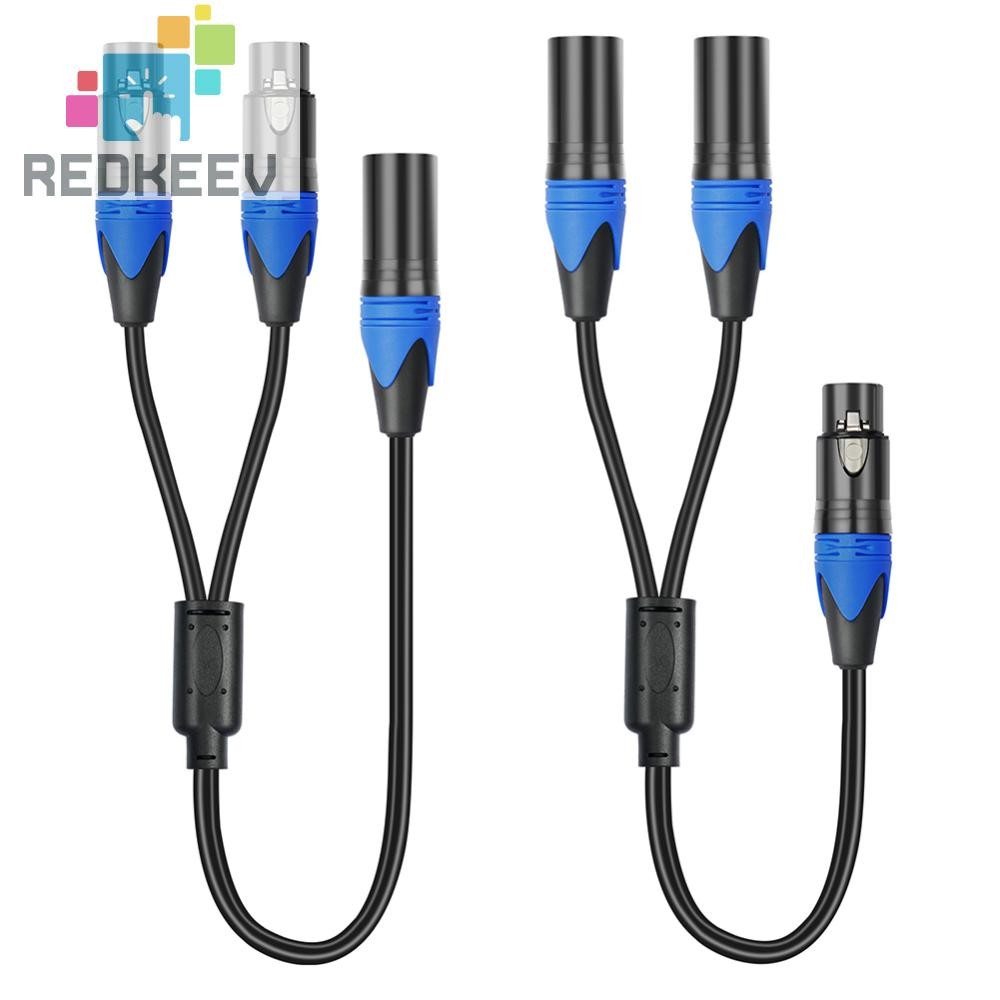 [Redkeev.my] 50cm XLR Female To Dual XLR Male Y Splitter Mic Cable ...
