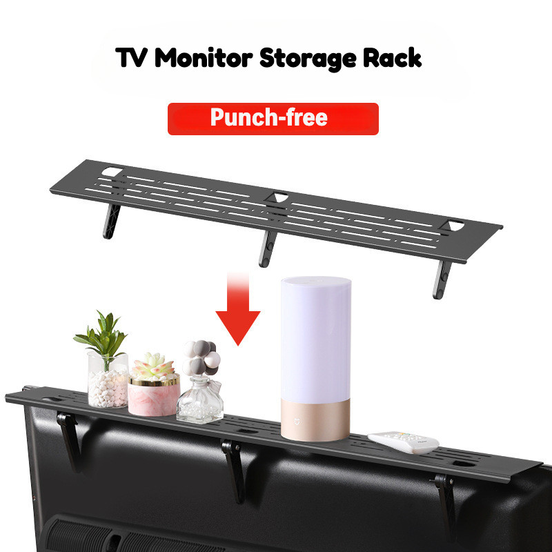 90cm Rack TV Monitor Organizer Screen Top Storage Shelf Holder Multi ...