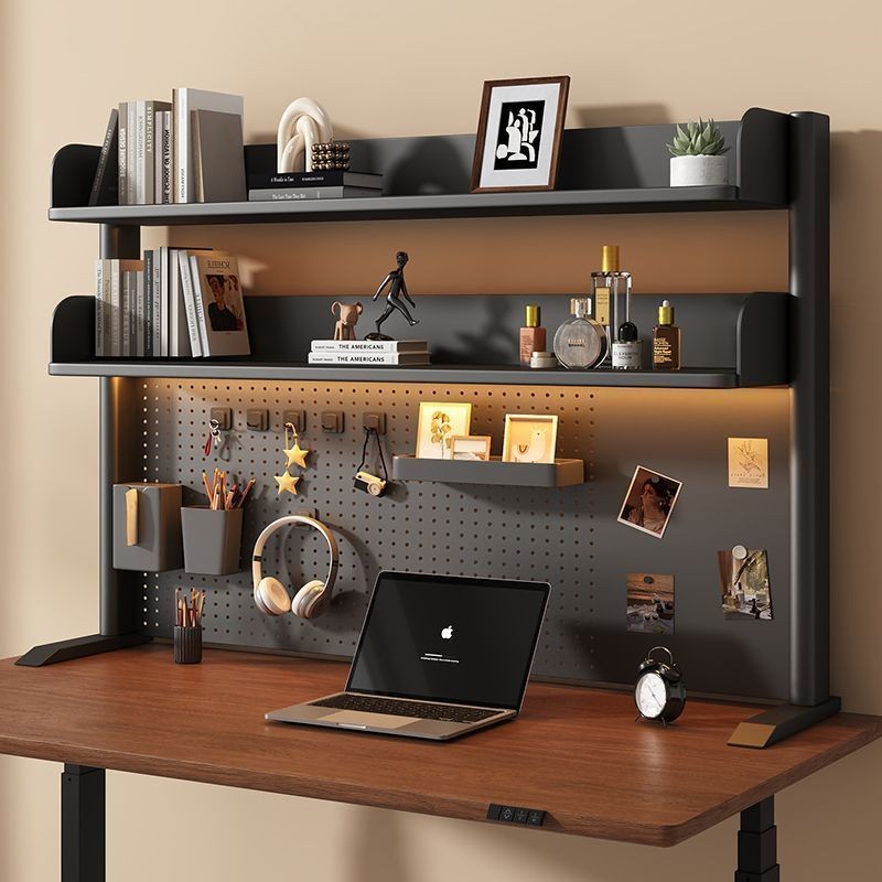 2 Layer Desktop Storage Shelf Office Table Storage Rack Bookshelf ...