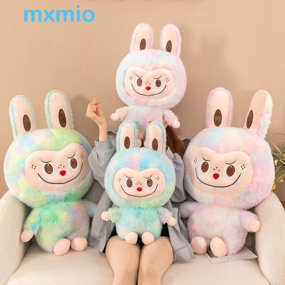 MXMIO Labubu Plush Stuffed Doll, Rainbow Color Stuffed Labubu Time ...