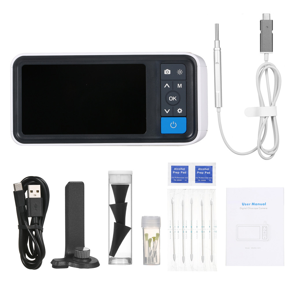 Digital Otoscope Camera Endoscope Ear Picker with 6 LEDs Lights 2500mAh ...