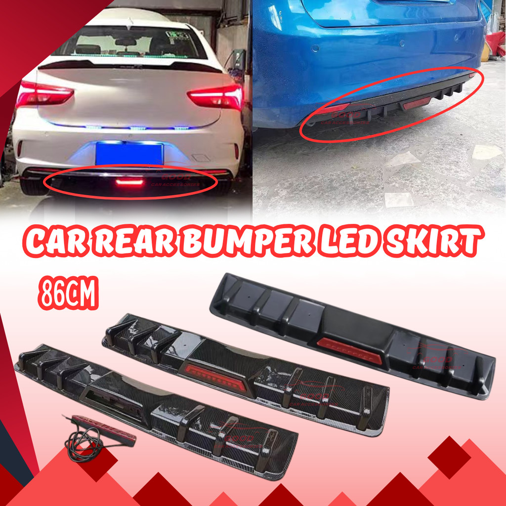 Universal Car Rear Bumper Chassis Rear Spoiler Shark Deflector Black ...