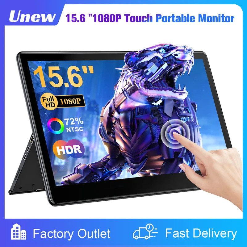 15.6 inch Portable Monitor Touchtable 1920x1080 Second Screen Display ...
