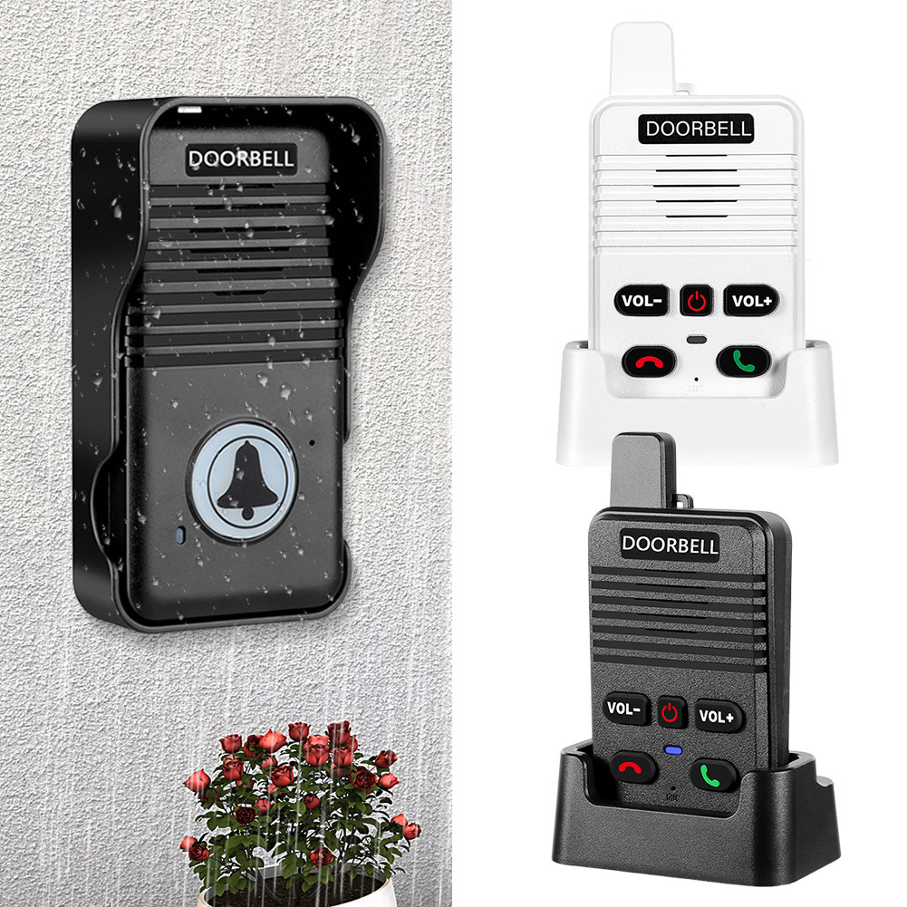 keepdreaming Wireless Voice Duplex Intercom Doorbell with Rechargeable ...