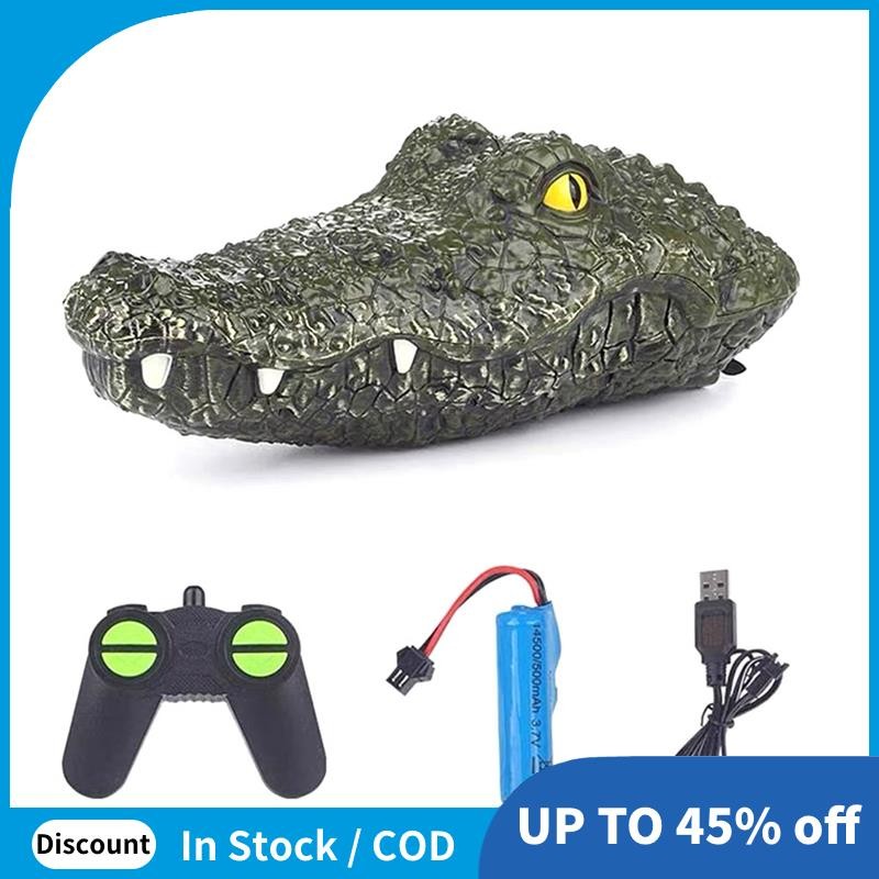 Remote Control Alligator Head Boat Set for Kids and Adults for Pools ...