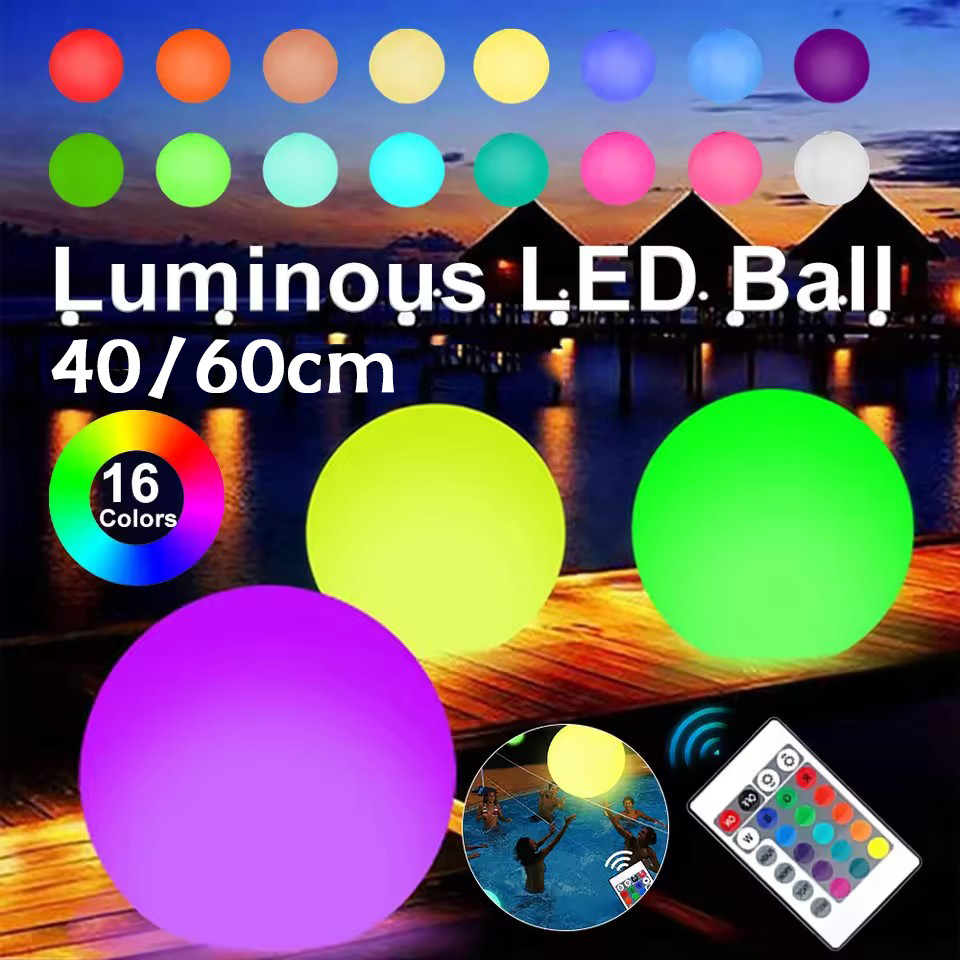 LED Water Floating Balloon Light - Remote Control, Waterproof - 14/16 ...