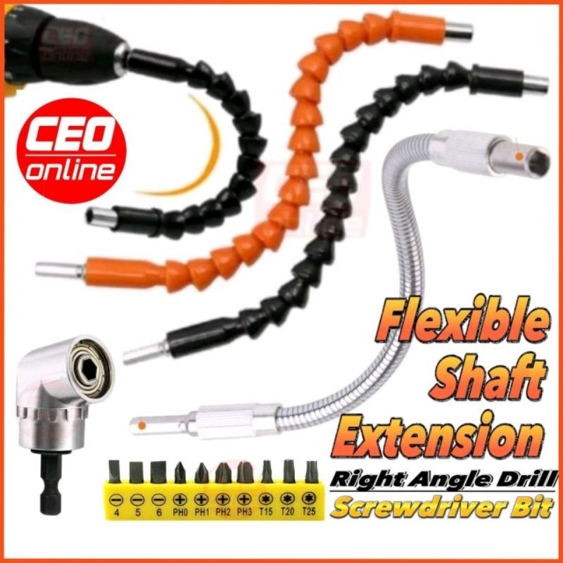CEO Flexible Shaft Extension Screwdriver Drill Bit Holder 105 Degree ...