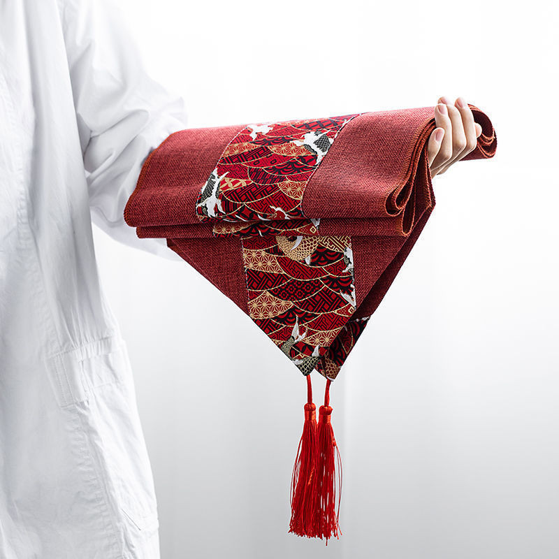 New Year Tablecloth Festive Chinese Style Cotton Linen Retro Ceremony ...