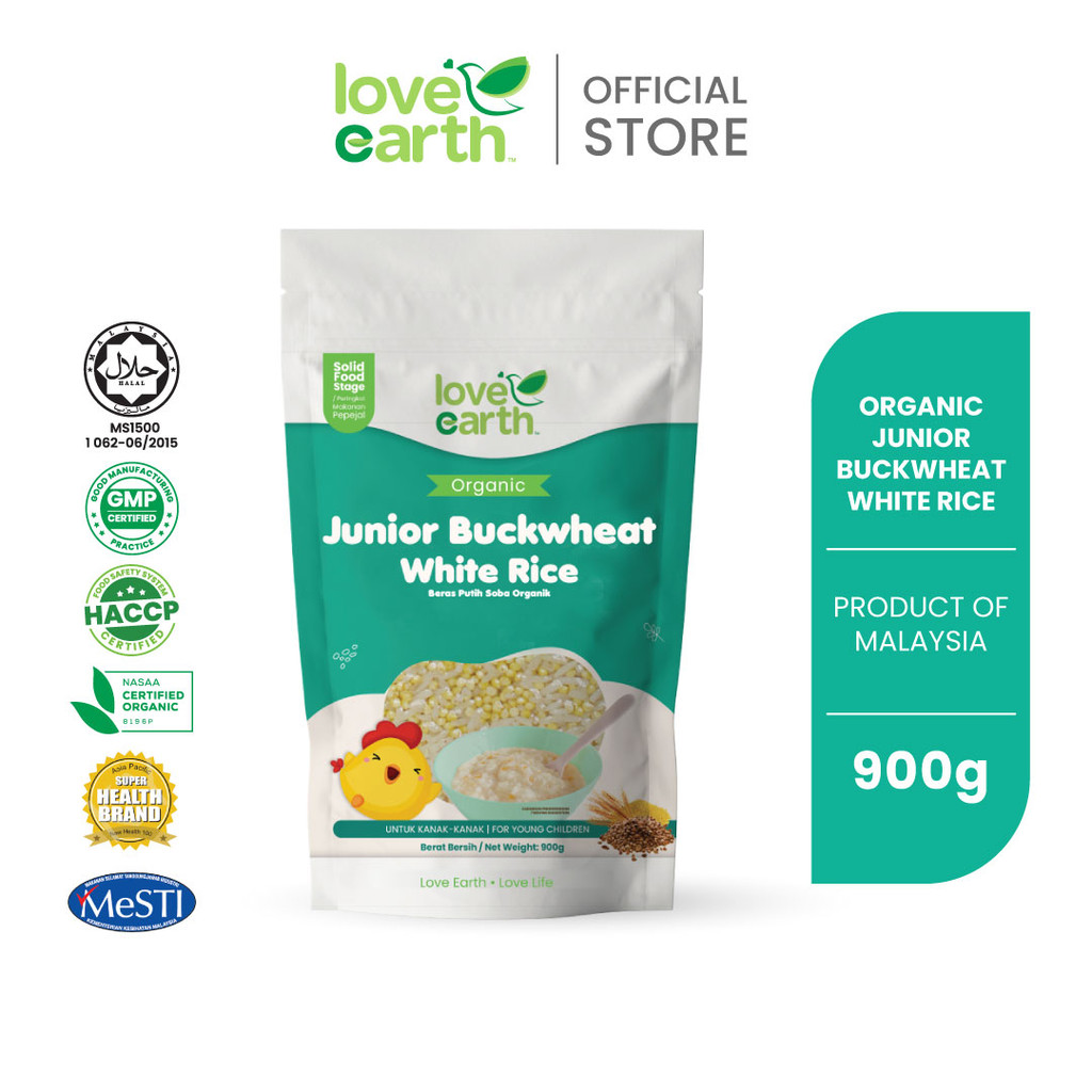 Love Earth Organic Junior Buckwheat White Rice 900g | Shopee Malaysia