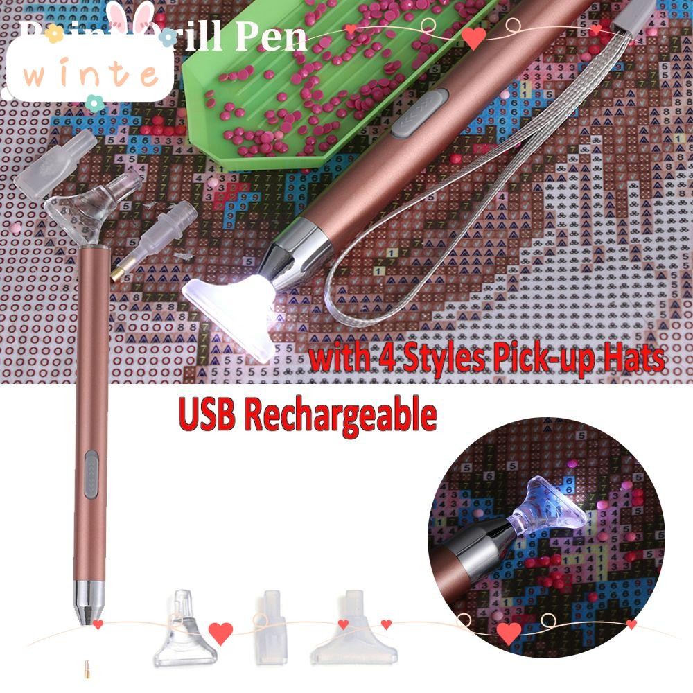 WINTE Point Drill Pen Crafts Rechargeable 5D Diamond Painting Cross ...