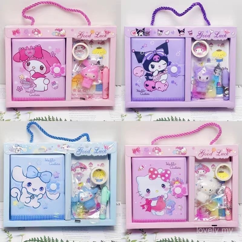 Creative Cartoon Sanrio Goo Card Set Handbook Gift Box Cute Kuromi ...
