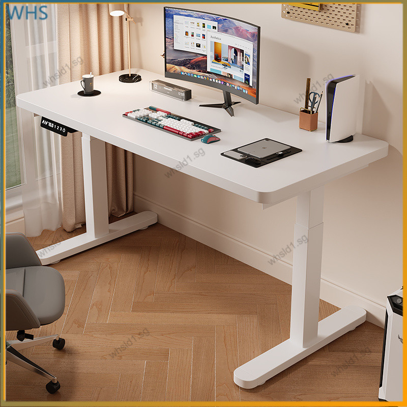 Electric lift table intelligent solid wood gaming table home study ...