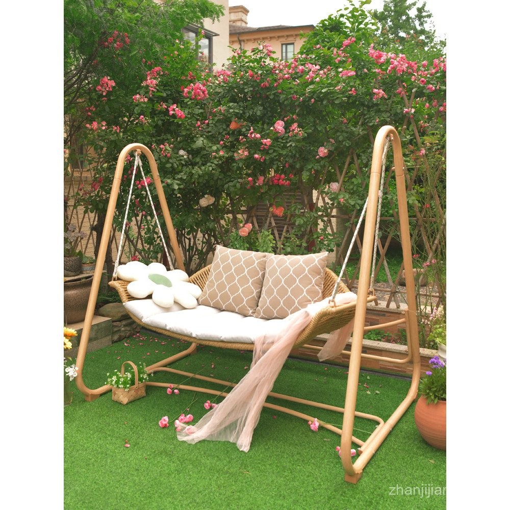 Linya Outdoor Swing Courtyard Outdoor Rocking Chair Swing Double ...