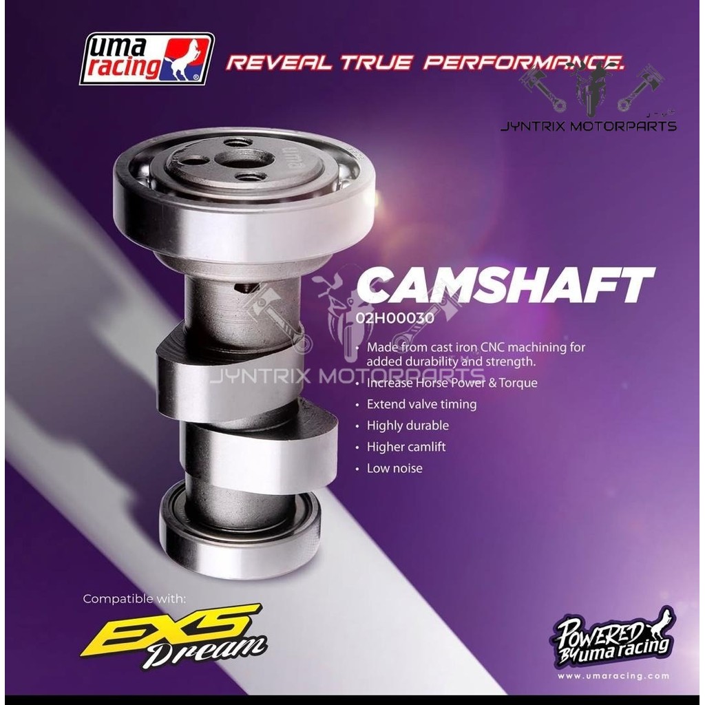 UMA RACING HIGH CAMSHAFT R1 HONDA EX5 EX5 DREAM WAVE100 UR R1 RACING ...