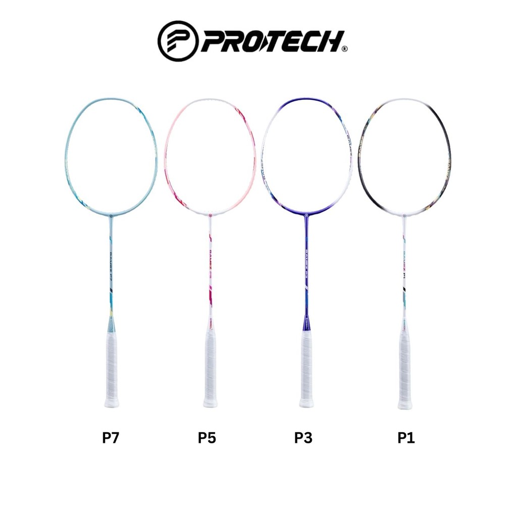 PROTECH Rac Gamez /Badminton Racket P1/P3/P5/P7 (4UG1) (MAX32LBS) (FREE ...