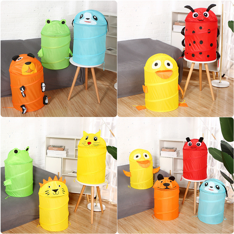 Cartoon Three-dimensional Animal Shape Doll Storage Bucket Children ...