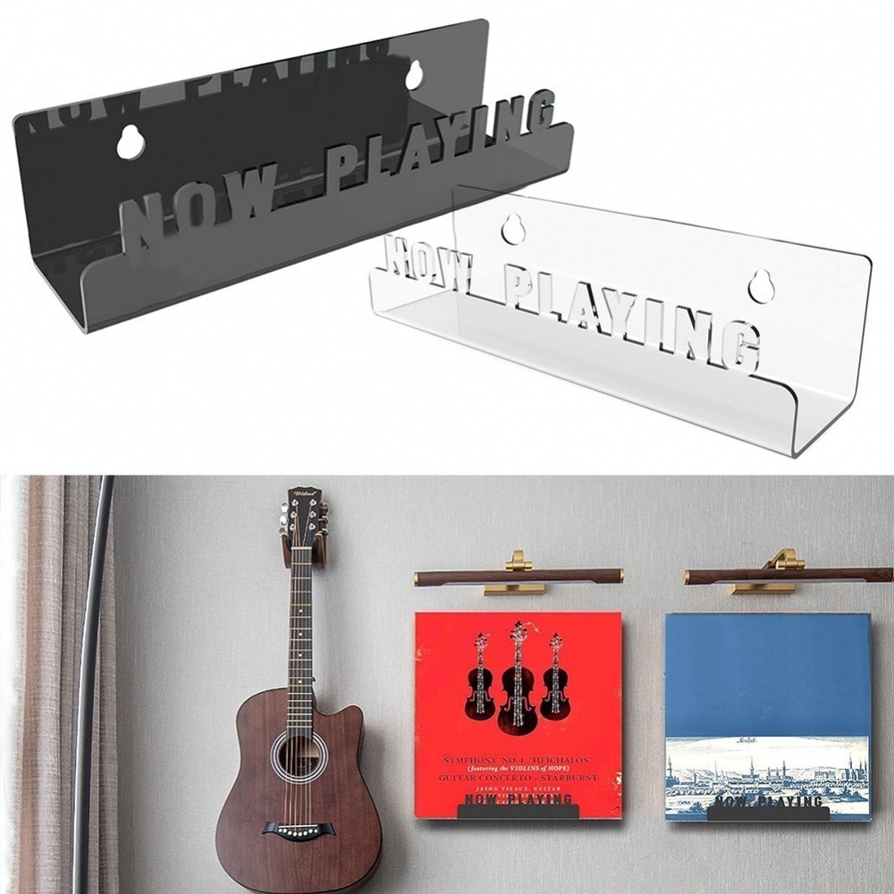 Now Playing Acrylic Vinyl Record Shelf Wall Mount for Music Enthusiasts ...