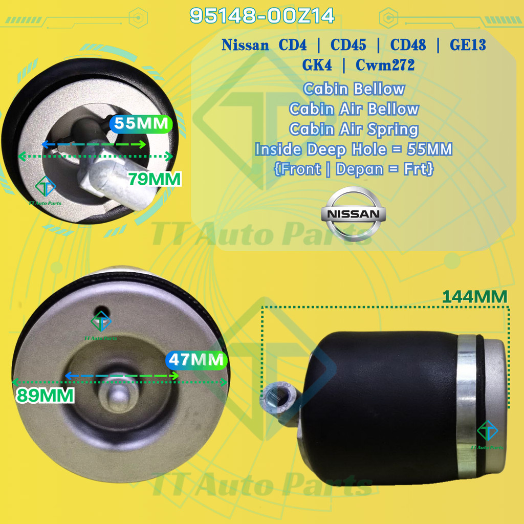 Pegas Udara Cabin Air Bellow CD4/45/48 | Cwm272 | GE13 | GK4 Air Spring ...
