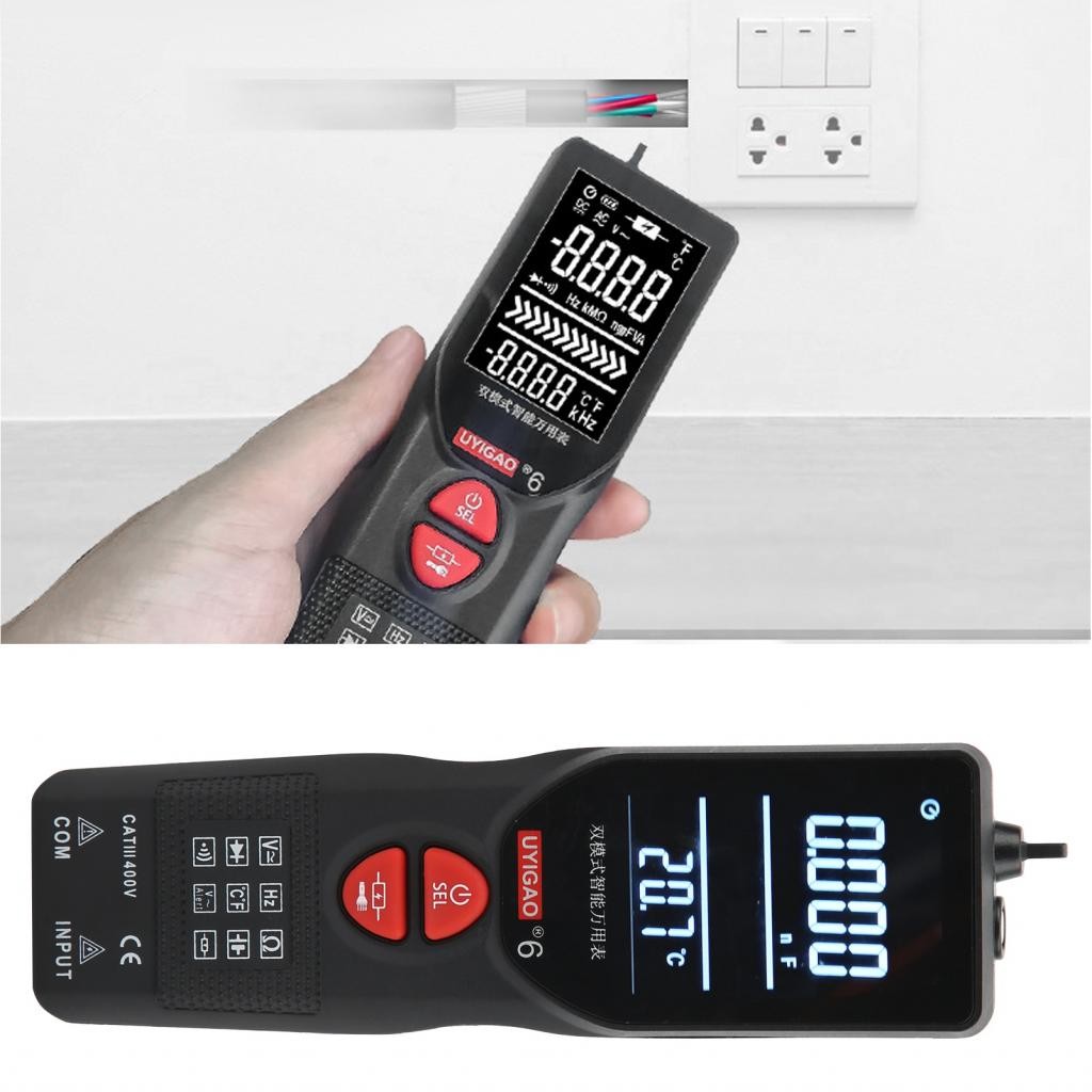 Treee Dual Mode Smart Multimeter Handheld Multifunction Digital 400V DC ...