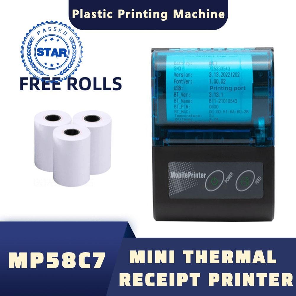 Plastic Printing Machine Mini Portable Thermal Printer Receipt Mobile ...