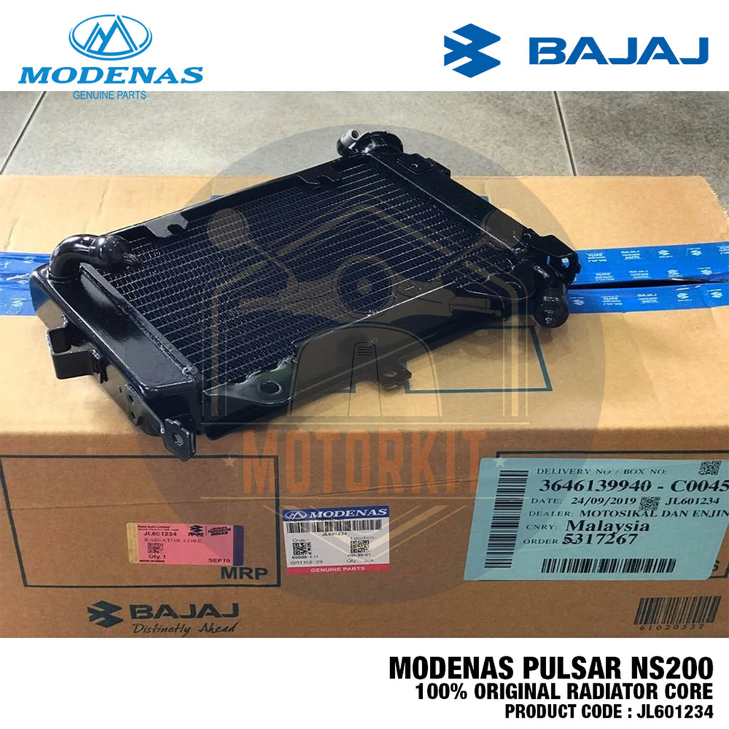 MODENAS PULSAR NS200 NS 200 100% ORIGINAL BAJAJ RADIATOR CORE COOLANT ...