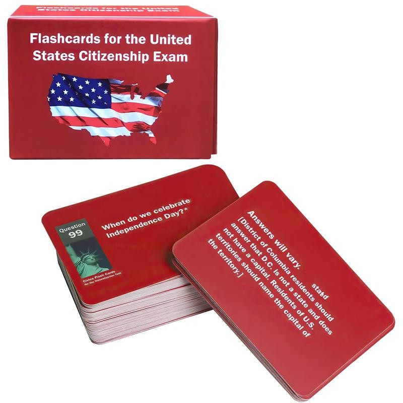 US Citizenship Exam Cards 2025-Portable Cards Prepare for the ...