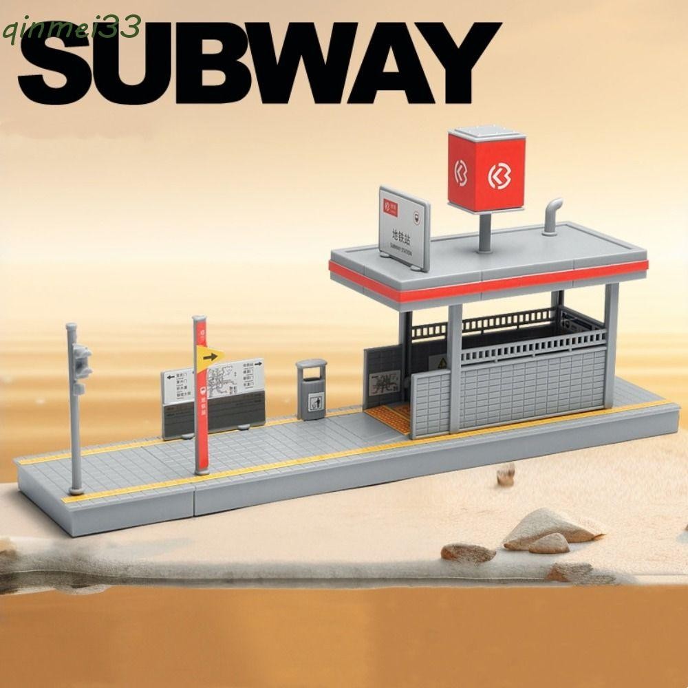 QINMEI Miniature Subway Station, Figure Display 1:64 Scale Metro ...