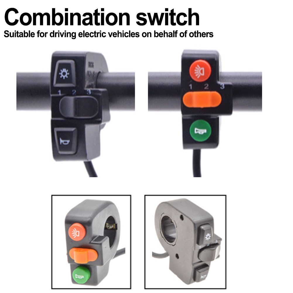 Feiteplus Motorcycle Handlebar Switch – Horn/Turn/Beam, 7/8", Waterproof
