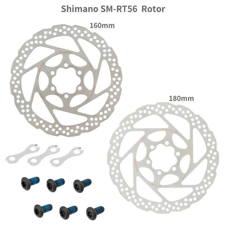 SHIMANO RT56 rotore 180mm 160mm disco freno DEORE SM RT56 dischi rotore 160mm 6 bulloni Mountain Bike disco freno accessori per biciclette  18