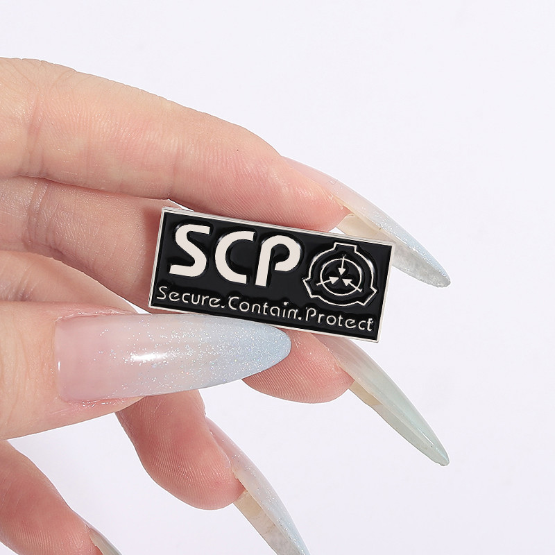 Scp Logo Brooch Pins Containment Procedures Foundation Brooch Fictional ...