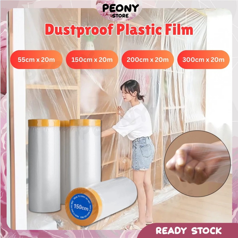 CNY Cleaning Dustproof Plastic Masking Film Dust Cover Sofa Dustproof ...