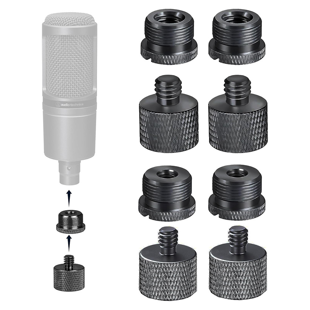 Mic Stand Adapter Set 8 pieces Metal Tripod Microphone Stand Screw ...