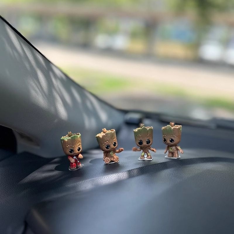 Healing Series Interior Decorations Groot Little Tree Man Car Center ...
