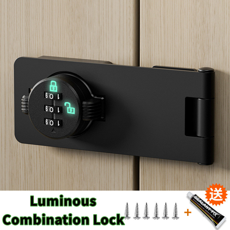 Night Light Password lock punching-free lock pair unlocking anti-theft ...