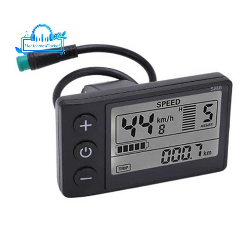 24V 36V 48V 60V Waterproof LCD Display S866 Controller Panel Dashboard ...
