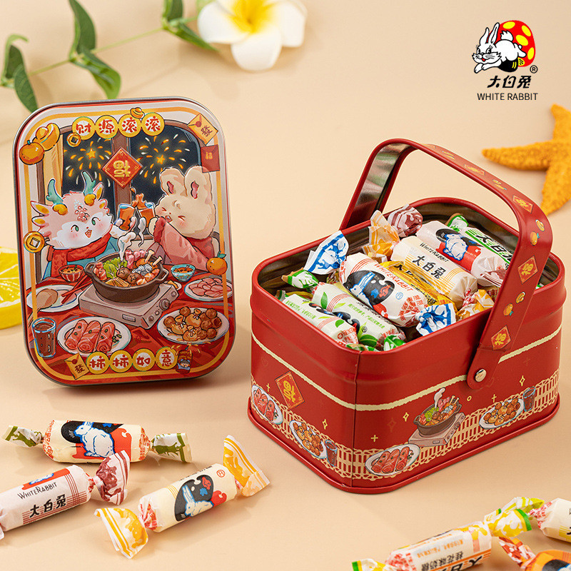 Mixed Flavor Big White Rabbit Milk Candy Gift Box Candy Birthday Gift ...