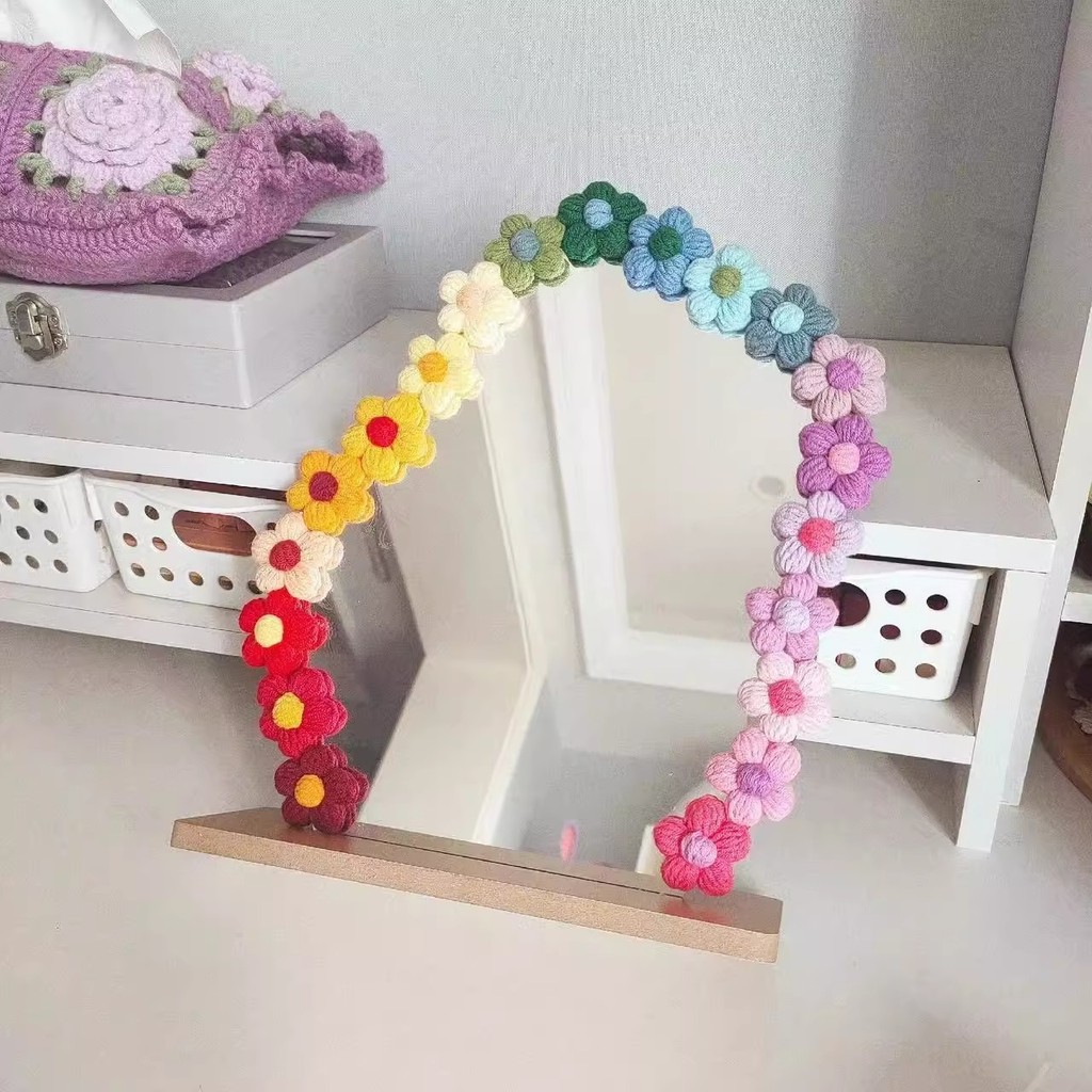 Diy diy Puff Flower Mirror Modification Material Edge Full-Body Mirror ...