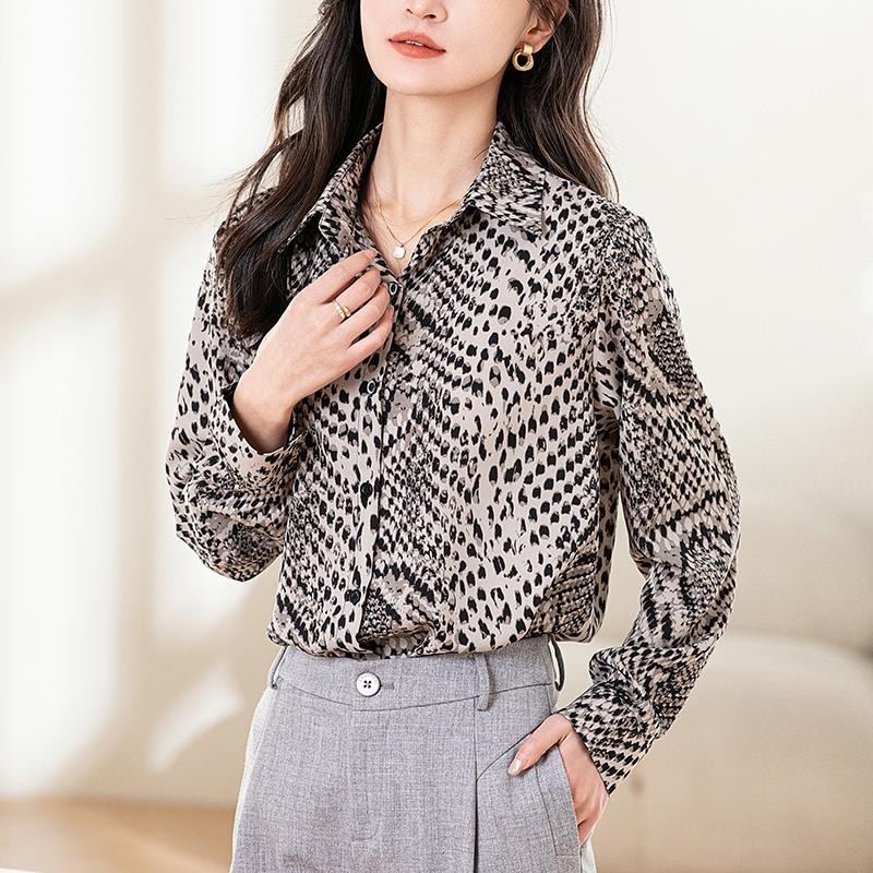 Gray Snake Print Button-Up Shirt with Luxe Texture Perfect for Standout ...