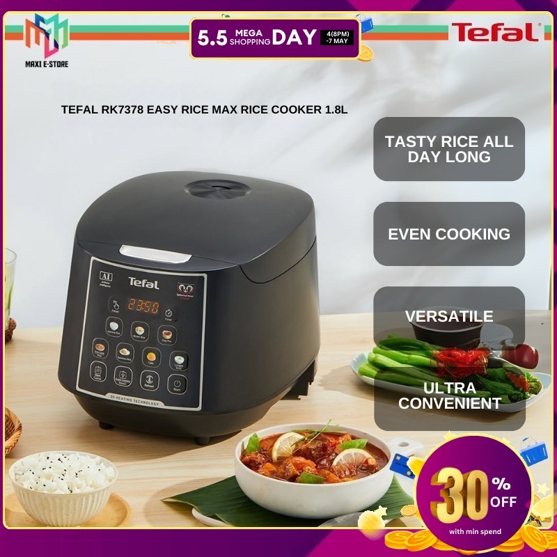 Tefal RK7378 1.8L Easy Rice Max Rice Cooker Even cooking Versatile ...